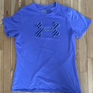 Under Armour light purple loose fitting heat gear shirt